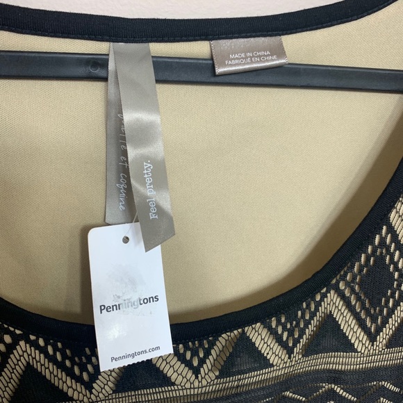 Pennington’s Black & Nude Sleeveless Dress 3XL NWT - Picture 4 of 8